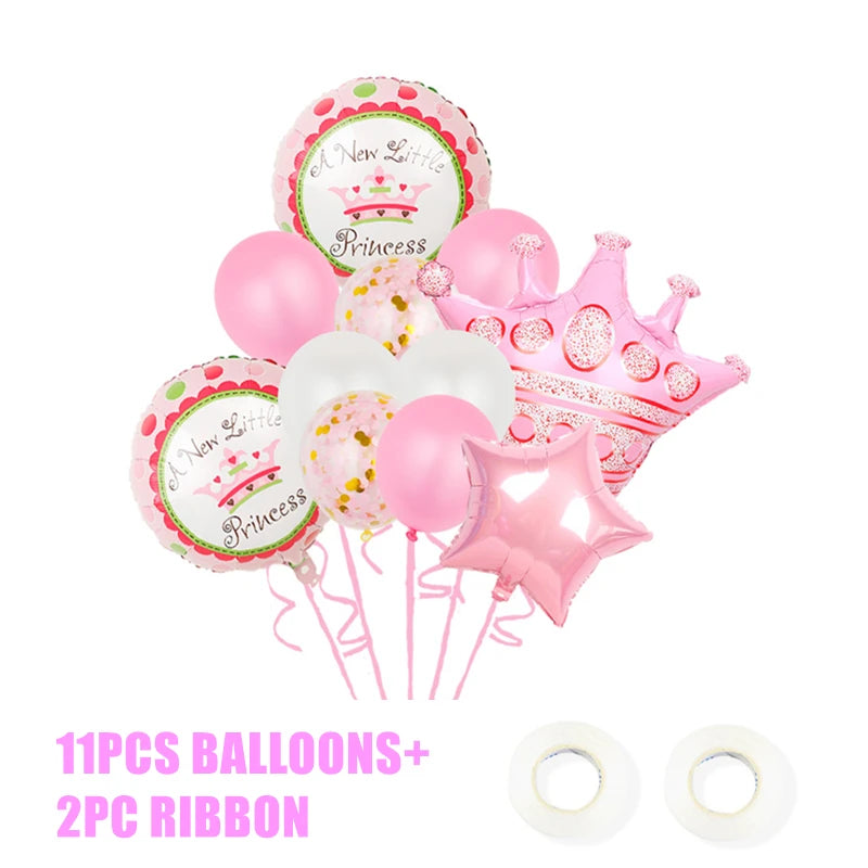Boy Or Girl Gender Reveal Disposable Tableware Plate Cup Banner Balloons Baby Shower Gender Reveal Party Decorations