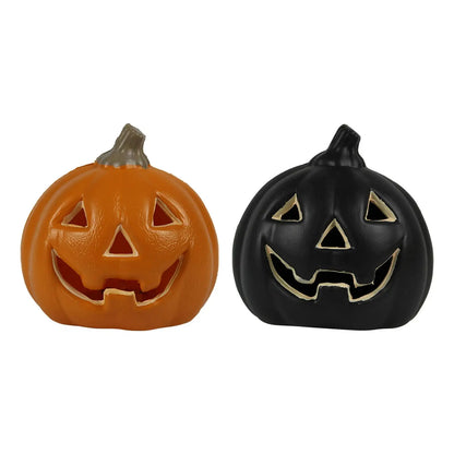 Halloween Pumpkin Lights Realistic Ornament Glow in The Dark Pumpkin Lantern Lamp for Patio Wall Holiday Party Outdoor Indoor