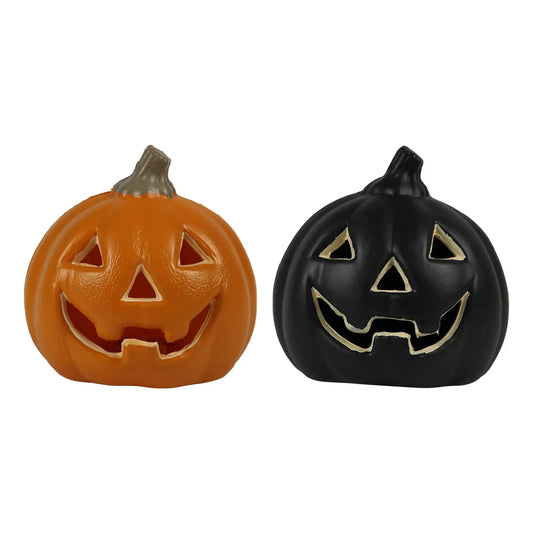 Halloween Pumpkin Lights Realistic Ornament Glow in The Dark Pumpkin Lantern Lamp for Patio Wall Holiday Party Outdoor Indoor