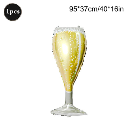 Sexy Lingerie Aluminum Foil Balloon Bachelorette Party Whiskey Red Lips High Heel Adult Party Bride Wedding Hen Night Decoration