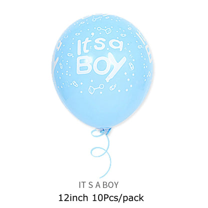 Boy Or Girl Foil Balloons Gender Reveal Decorations Supplies Baby Shower Pink Blue Latex Ballon Kids Birthday Party Globos Decor