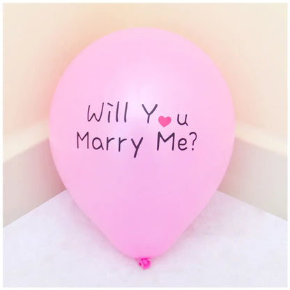 12inch Printed Latex Balloon Will You Marry Me Balloon Decoration Atmosphere Helium Baloon Floating Valentine's Day Proposal Glo