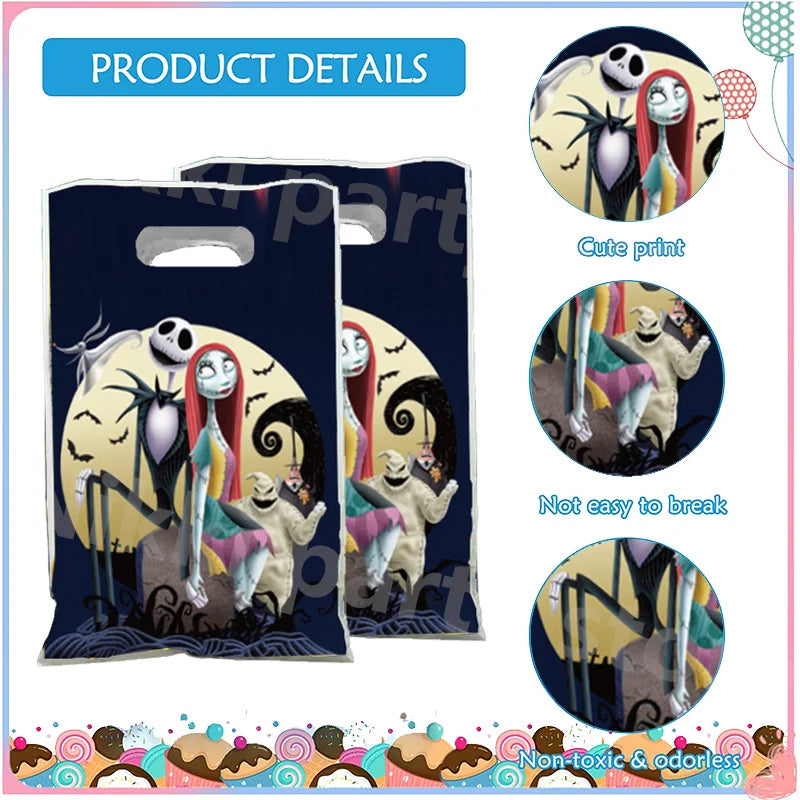 the Nightmare before Christmas Gift Bag Party Favors Plastic Candy Bag Child Party Loot Bags Kids Birthday Party Supplies Decor