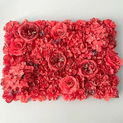 Pink Silk Rose Flower Wall Panels Artificial Flower for Wedding Decoration Baby Show Party Home Bedroom Backdrop Decor