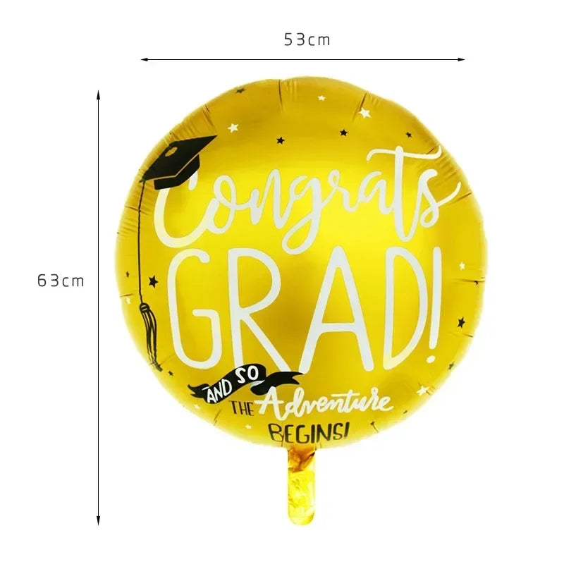 Graduation Party Balloon Owl Helium Globe Foil Balloon Congrats Grad School Celebrations 2024 Party Decorations Globos Ballons