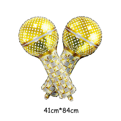 Music party disco balloon set, pop singer, 8090s hip hop disco party, birthday party, music props decoration supplies