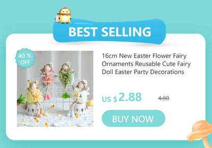 24cm Easter Flower Bunny Ornaments Pink Yellow Gauze Skirt Bunny Easter Party Decor Supplies Home Desktop Decorations Kids Gifts