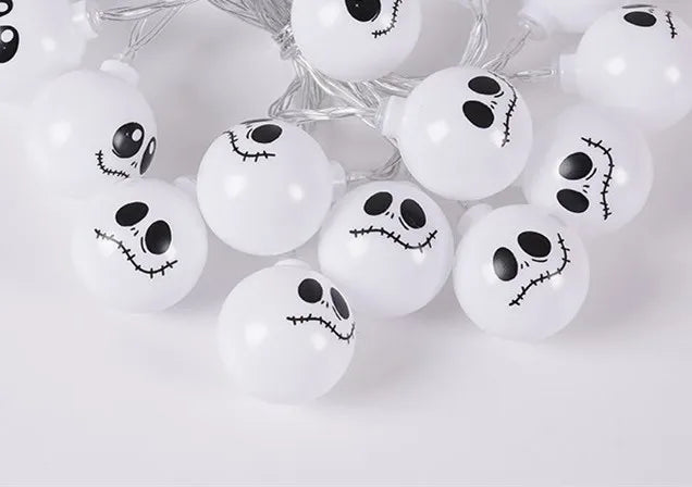 6m 40 LEDS Halloween Ghost String Lights LED Spooky Specter Fairy Lights Ghosts Battery Operated Party Indoor Decor 830