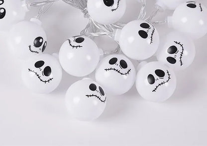 6m 40 LEDS Halloween Ghost String Lights LED Spooky Specter Fairy Lights Ghosts Battery Operated Party Indoor Decor 830