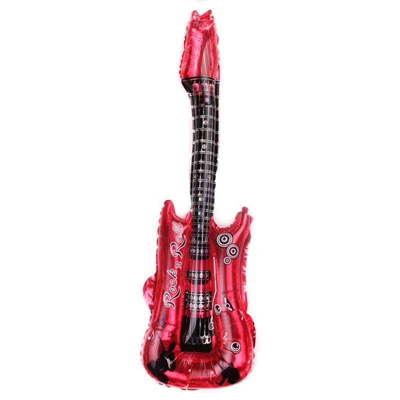Inflatable Rock Star Toy Ballon Inflatable Party Props Balloons Guitar Saxophone Keyboard Piano Rock Toys Karaoke Party Decors