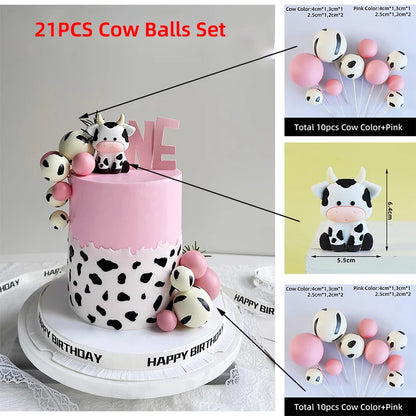 Farm Animals Cake Topper Rustic Cake Decoration Lambs, Ponies, Piglets, Chick,  Haystacks for Kids Happy Birthday Party Supplies