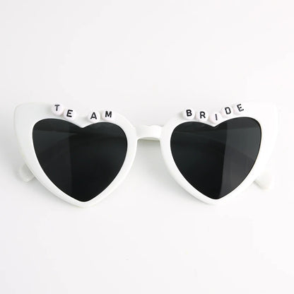 Heart Shaped Sunglasses Wedding Bride Bridesmaid Gift Bachelorette Party Favors Bridal Squad Glasses Bulk 12/24/36/48/60PCS