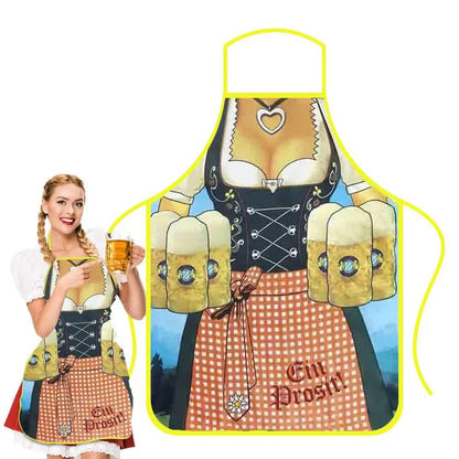Funny Apron Super Muscle Kitchen Man Women Cooking Aprons Oktoberfest Bavarian Apron Adult Cozinha Tablier Cuisine Pinafore