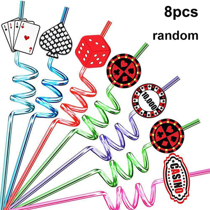 Casino Birthday Decorations Cocktail Toothpicks for Las Vegas Theme Party Supplies Poker Games Night Decor
