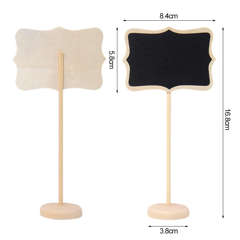 Wedding Blackboard Mini Wooden Chalkboard Message Sign Food Buffet Labels for Wedding Birthday Party Table Decoration Place Card