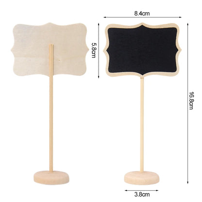 Wedding Blackboard Mini Wooden Chalkboard Message Sign Food Buffet Labels for Wedding Birthday Party Table Decoration Place Card