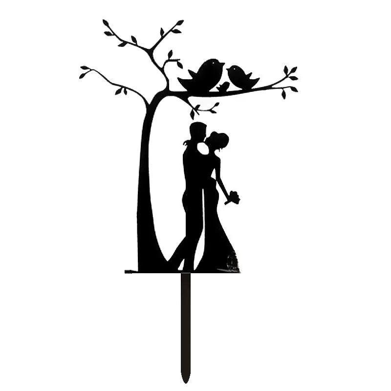 MR MRS Cake Topper Acrylic Black Wedding Cake Topper Decorations Mariage Baking Tools Party Supplies