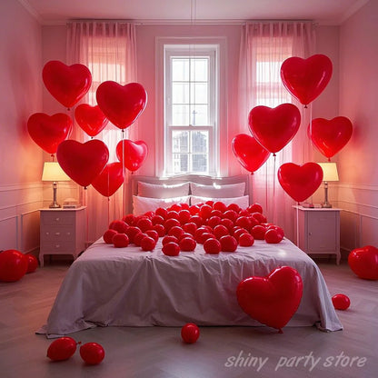 20/50pcs White Heart Balloons Love Inflatable Air Helium Balloon Valentine's Day Marriage Wedding Birthday Party Decor Supplies