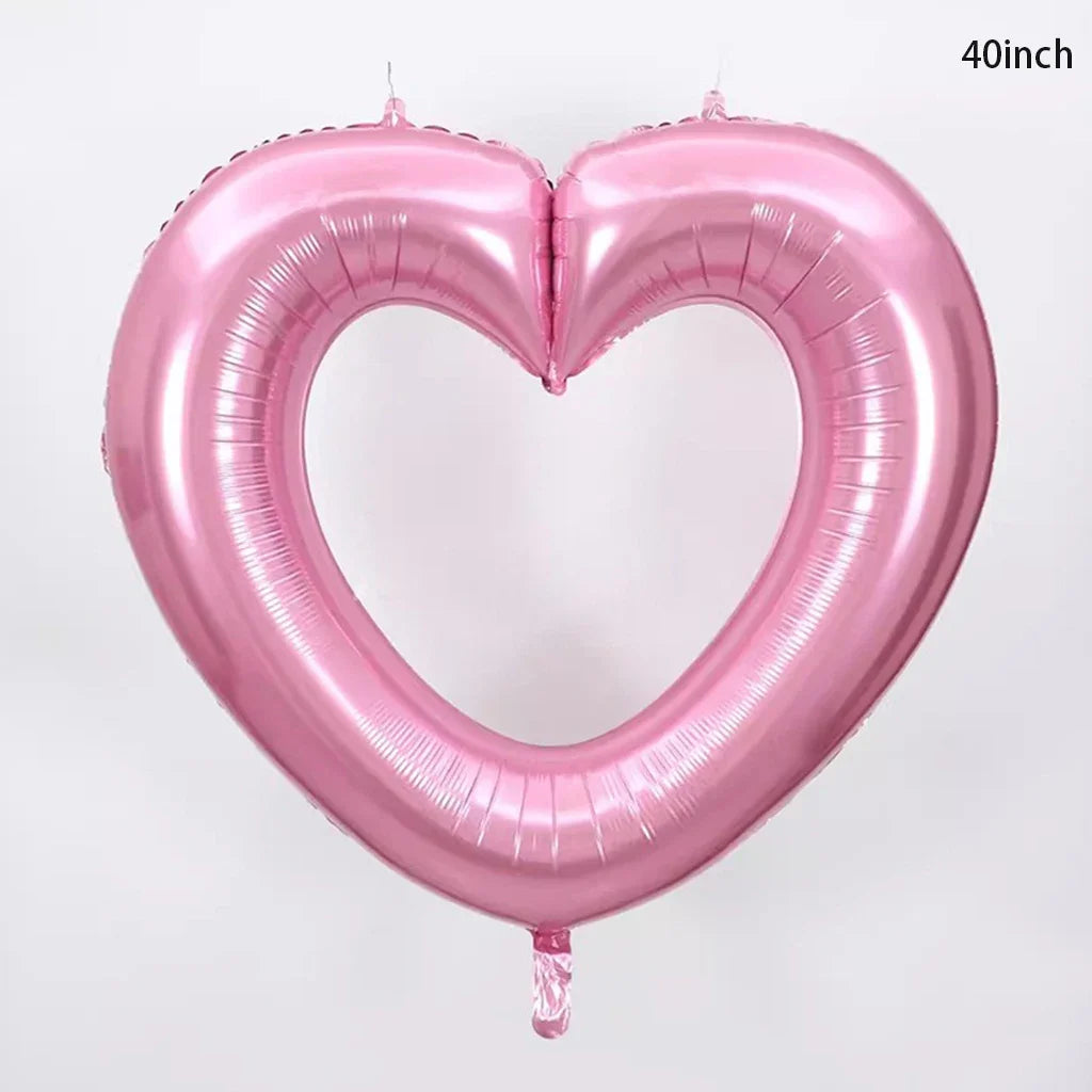 Love Heart Aluminum Film Balloon Peach Heart Foil Balloon Wedding Room Decor Bride To Be Photobooth Props Baloon Bridal Shower