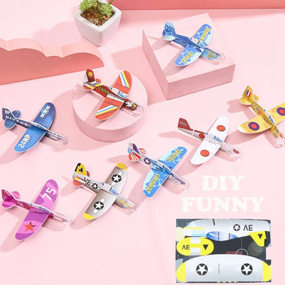 Airplane Party Decoration 12Inch Blue White Latex Balloons Big Plane Foil Cloud Balloon Set for Kids Boys Aviator Theme Birthday