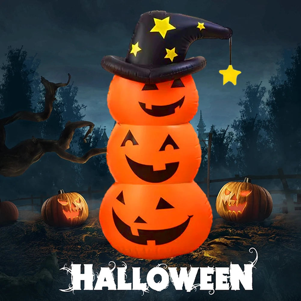 Halloween Ghost Inflatable Model Windproof Stacked Inflatable Pumpkins Horror Festival Theme Indoor Outdoor Garden Decorations