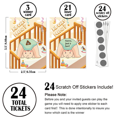 Baby Shower Party Gender Revealing Game Scratch Cards Baby Shower Party Decoration Supply