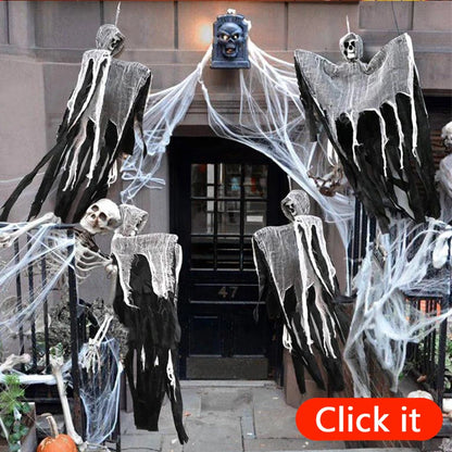 Halloween Movable Skeleton Fake Human Skull Bones Halloween Party Home Bar Decorations Haunted House Horror Props Ornament Toys