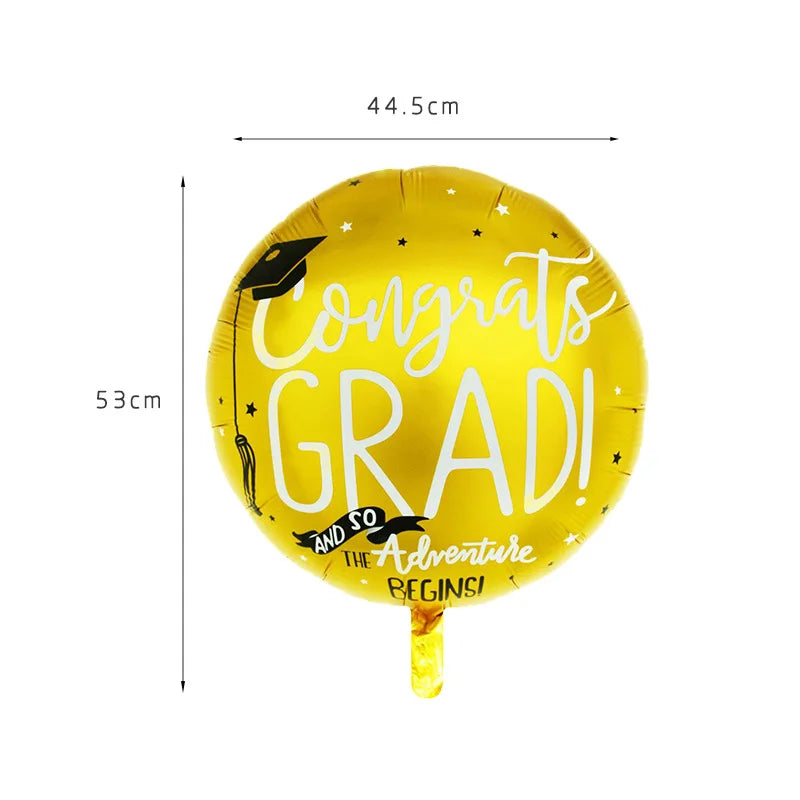 Graduation Party Balloon Owl Helium Globe Foil Balloon Congrats Grad School Celebrations 2024 Party Decorations Globos Ballons