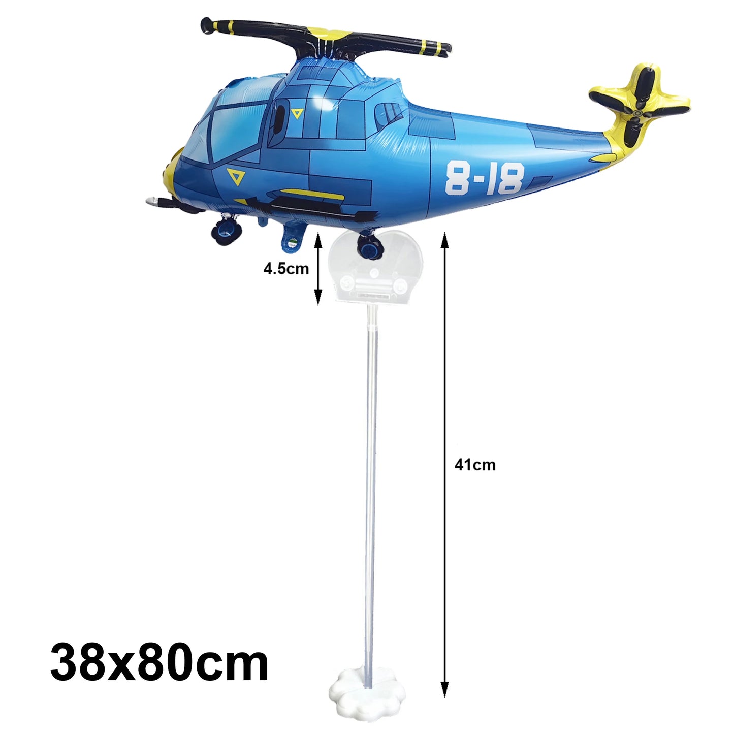 5th Birthday Police Party Blue Car Helicopter Foil Balloons for Boys Baby Shower Police Birthday Party Decoration