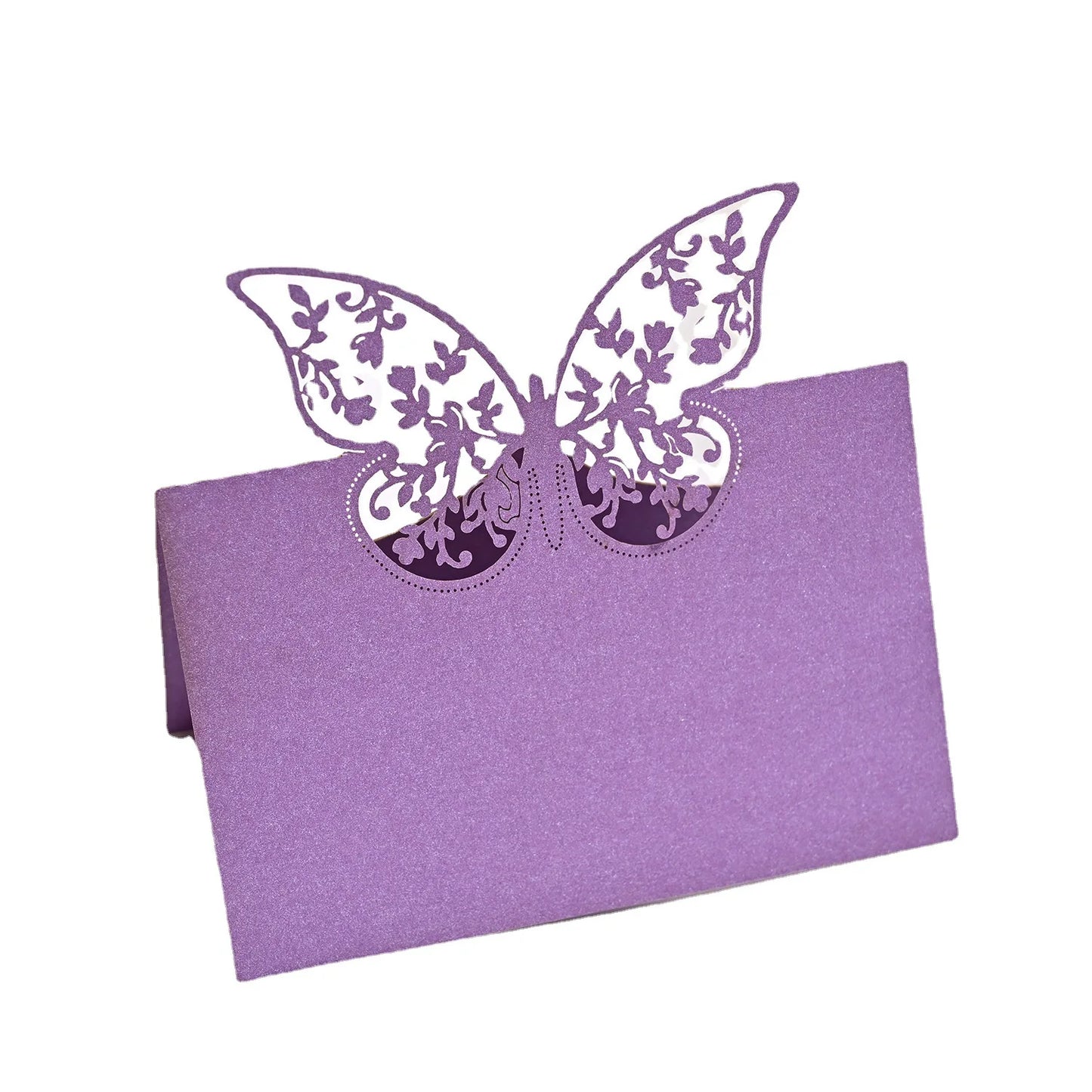 20/50pcs Laser Hollow Butterfly Wedding Place Card Banquet Party Birthday Seat Card Name Sign-in Table Card Flower Greeting Card