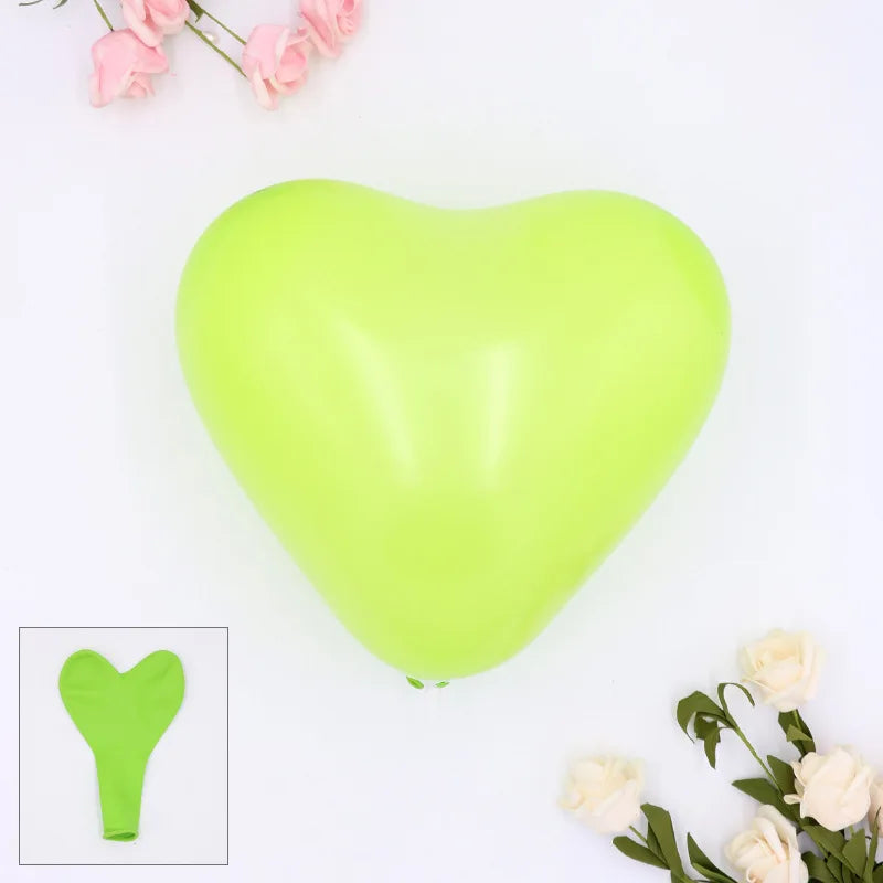 20/50pcs White Heart Balloons Love Inflatable Air Helium Balloon Valentine's Day Marriage Wedding Birthday Party Decor Supplies
