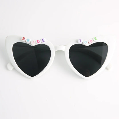 Heart Shaped Sunglasses Wedding Bride Bridesmaid Gift Bachelorette Party Favors Bridal Squad Glasses Bulk 12/24/36/48/60PCS