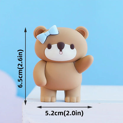 Bear Cake Toppers for Boy or Girl Baby Shower Children's Birthday Party Decoration Hot Air Balloon Cake Topper Pink Blue Green