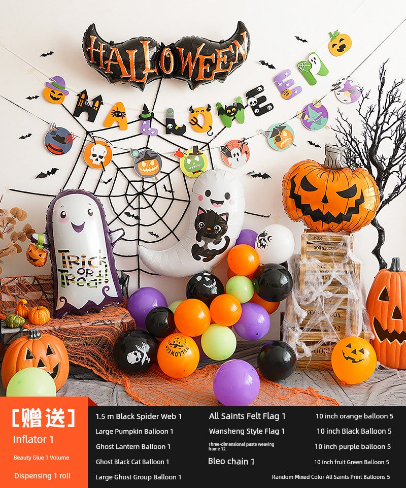 Background Wall Decoration Pumpkin Lamp Children Props Balloon