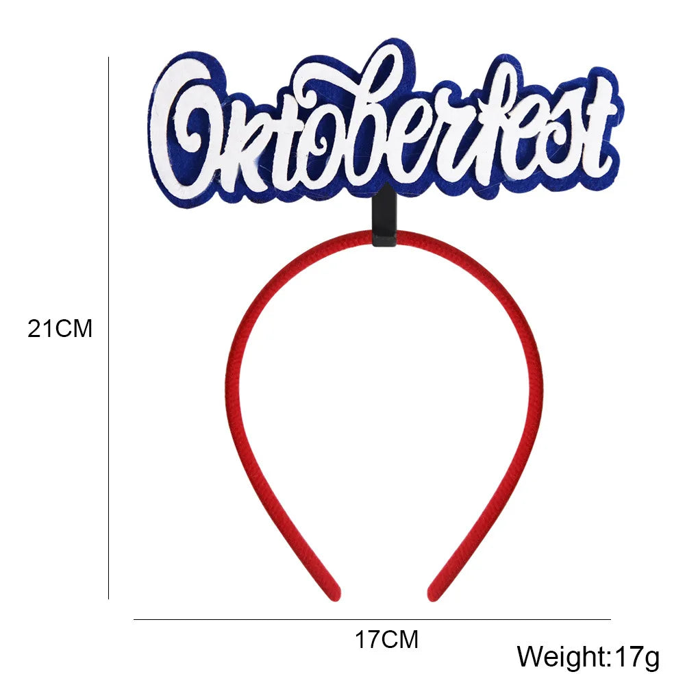 Munich beer headband photo props party decorations Love Oktoberfest headband buckle Makeup costume props christmas decoration