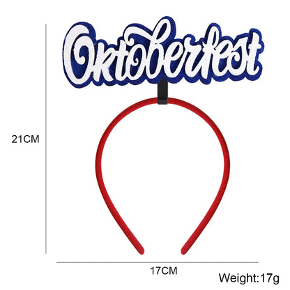 Munich beer headband photo props party decorations Love Oktoberfest headband buckle Makeup costume props christmas decoration