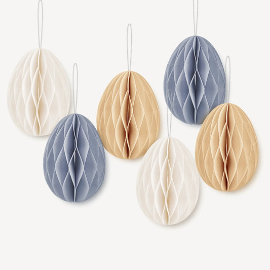 2024 Happy Easter Theme Party Egg Honeycomb Balls Decoration Thick Paper Honeycomb Ball Ornaments Hanging Pendants