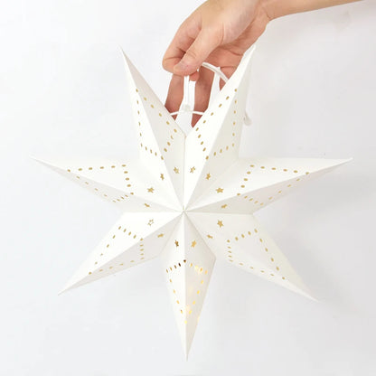 Hollow Star Hanging Pendant Eid Mubarak Ramadan Kareem Decoration Lantern 2024 Islamic Muslim Party Supplies Christmas Birthday