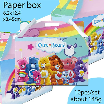 Rainbow Bears Birthday Decoration Angle Disposable Tableware Cup Plate Tablecloth Baby Shower Kids Girls Boy Party Supplies