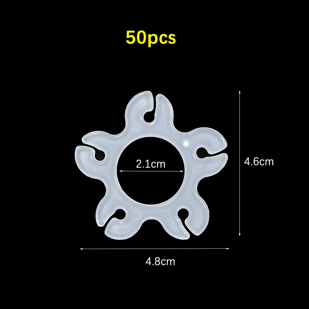 50pcs Balloon Arch Clip Wedding Balloons Balloon Arch Folder Accessories Balloon Rings Buckle Plastic Flower Buckle