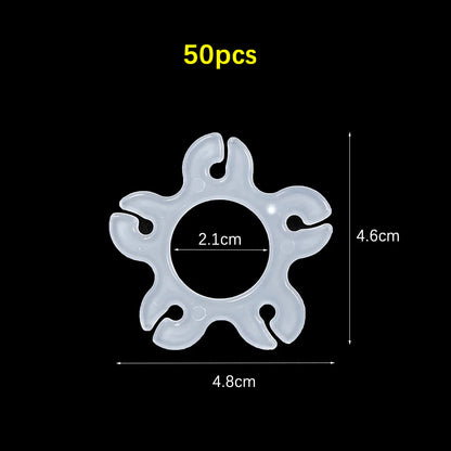 50pcs Balloon Arch Clip Wedding Balloons Balloon Arch Folder Accessories Balloon Rings Buckle Plastic Flower Buckle