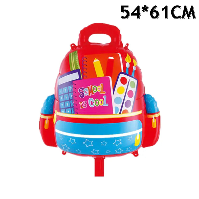 1PCS School Classroom Layout Decoration Balloon Stationery Cartoon Shape Aluminum Film Balloon Bag Pencil Balloon