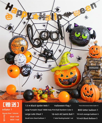 Background Wall Decoration Pumpkin Lamp Children Props Balloon