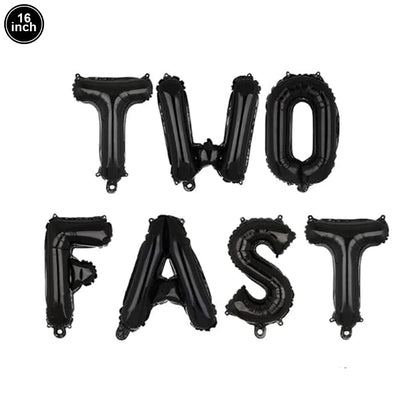 Race Car 2nd Birthday Decorations Tableware Paper Plates Cups Large Racing Car Balloons Kids Two Fast Birthday Party Supplies