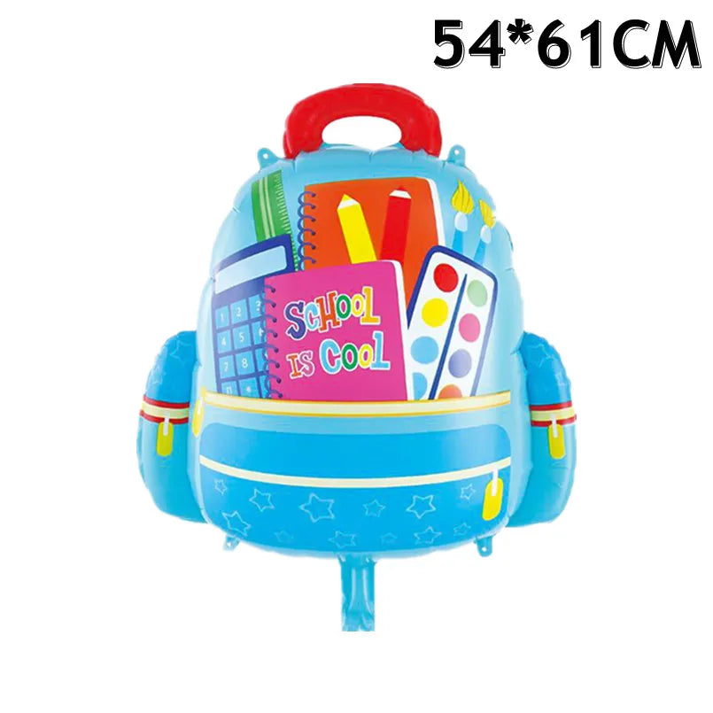 1PCS School Classroom Layout Decoration Balloon Stationery Cartoon Shape Aluminum Film Balloon Bag Pencil Balloon