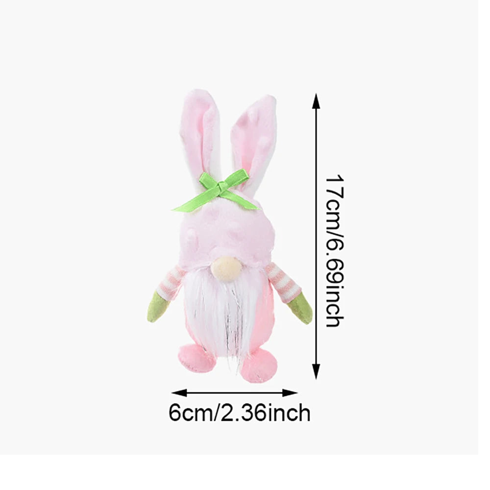 Easter Bunny Gnome Decorations,Rabbit Plush Dolls For Kids,Easter Spring Ornaments 2025