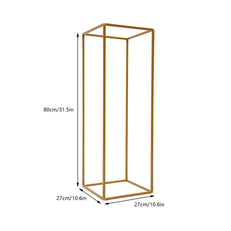 10Pcs/4Pcs Metal Golden Rectangular Frame Backdrop Wedding Rack Arch For Birthday Party Backdrop Wedding DLY Decor