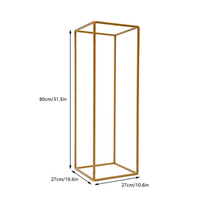 10Pcs/4Pcs Metal Golden Rectangular Frame Backdrop Wedding Rack Arch For Birthday Party Backdrop Wedding DLY Decor