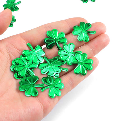 15g/30g St Patricks Day Table Decoration Sequins PVC Green Shamrock Confetti for Irish Festival Holiday Party Home Decoration