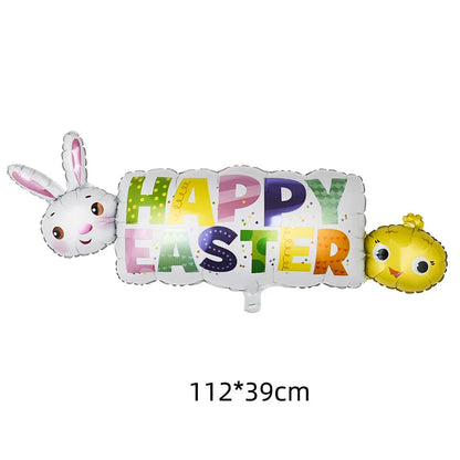 Large Easter Balloon Standing Bunny Balloon Cartoon Bunny Balloon Cute Rabbit Shaped Foil Balloons Happy Easter Party Decoration
